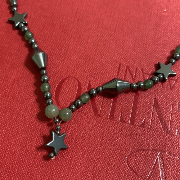 🖤Hematite💕Jade necklace - Picture 5 of 8